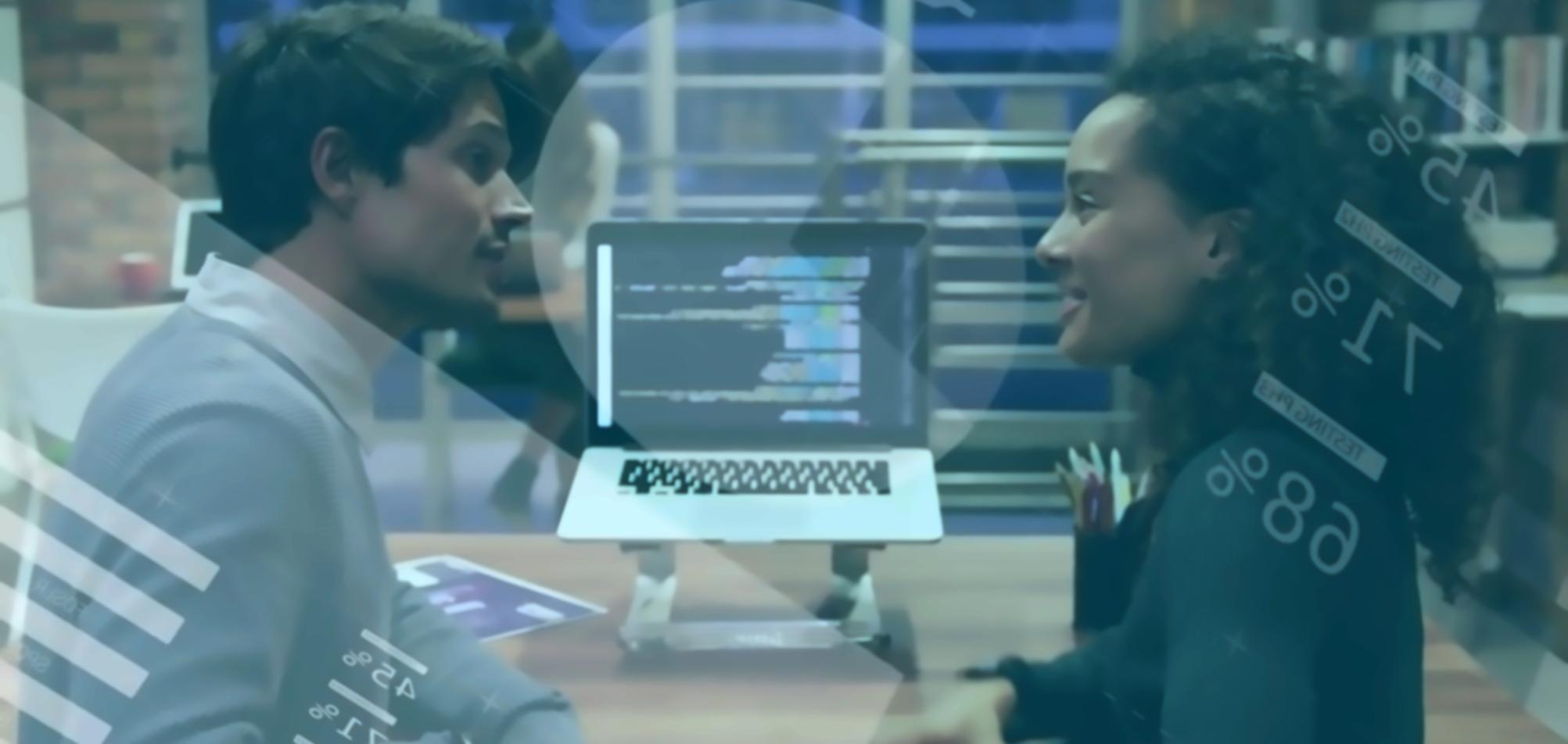 Collaborative workspace showing team development and project planning