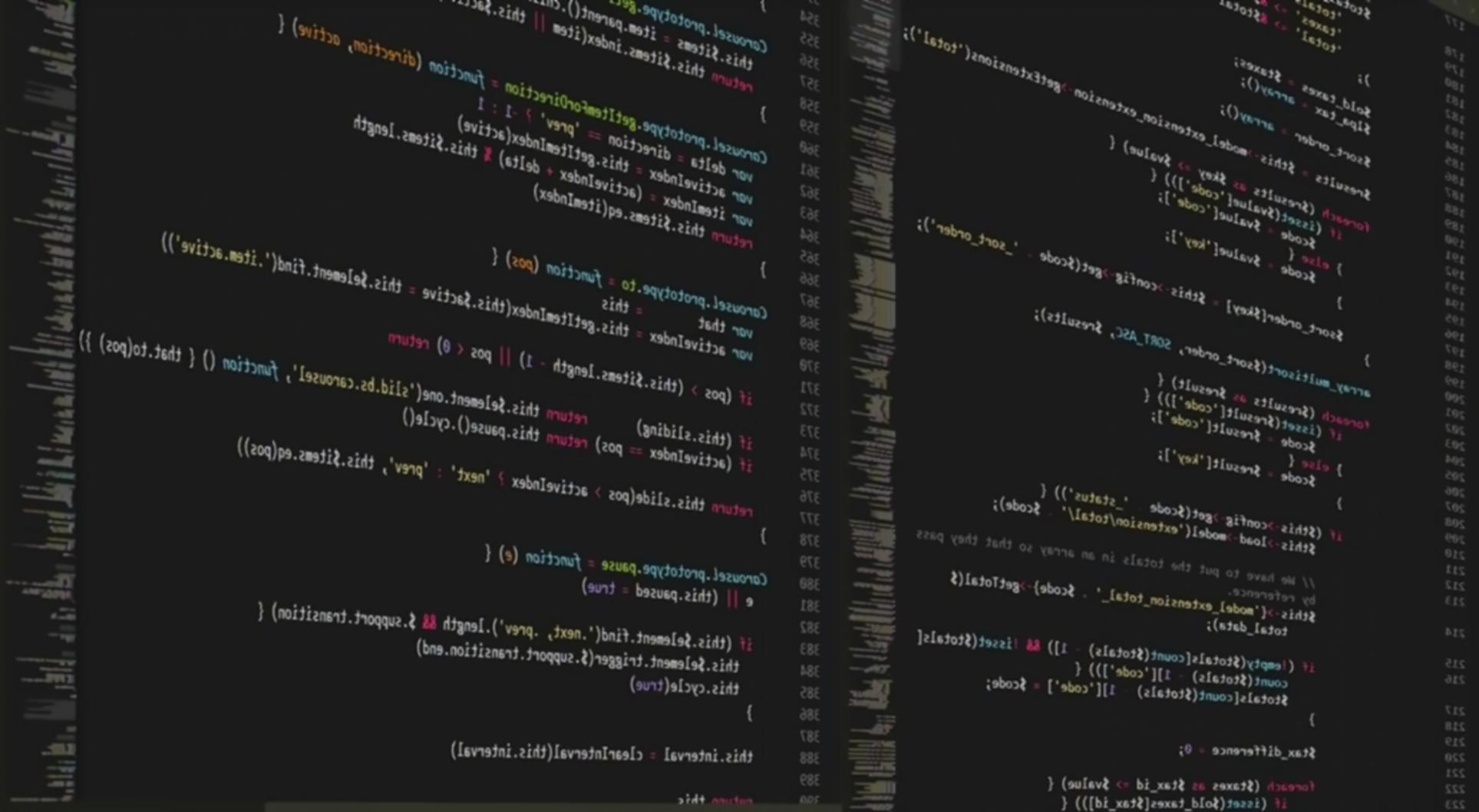Development process showing code review and testing phases