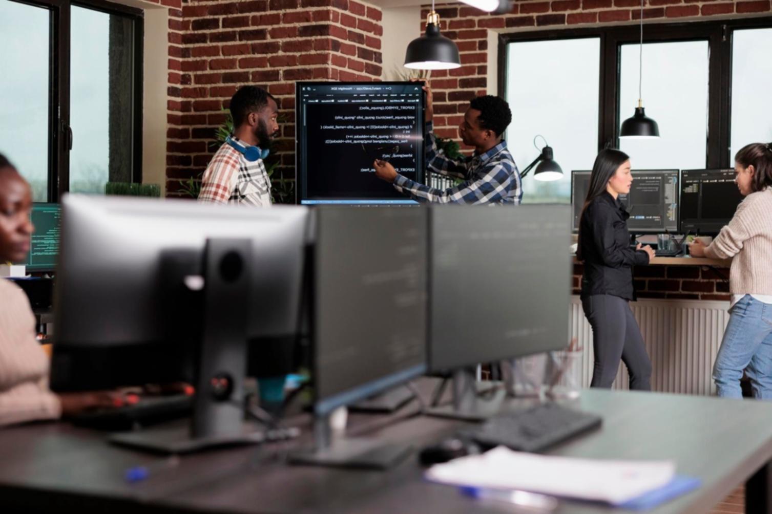 Professional workspace showing automation tools and scripts in development